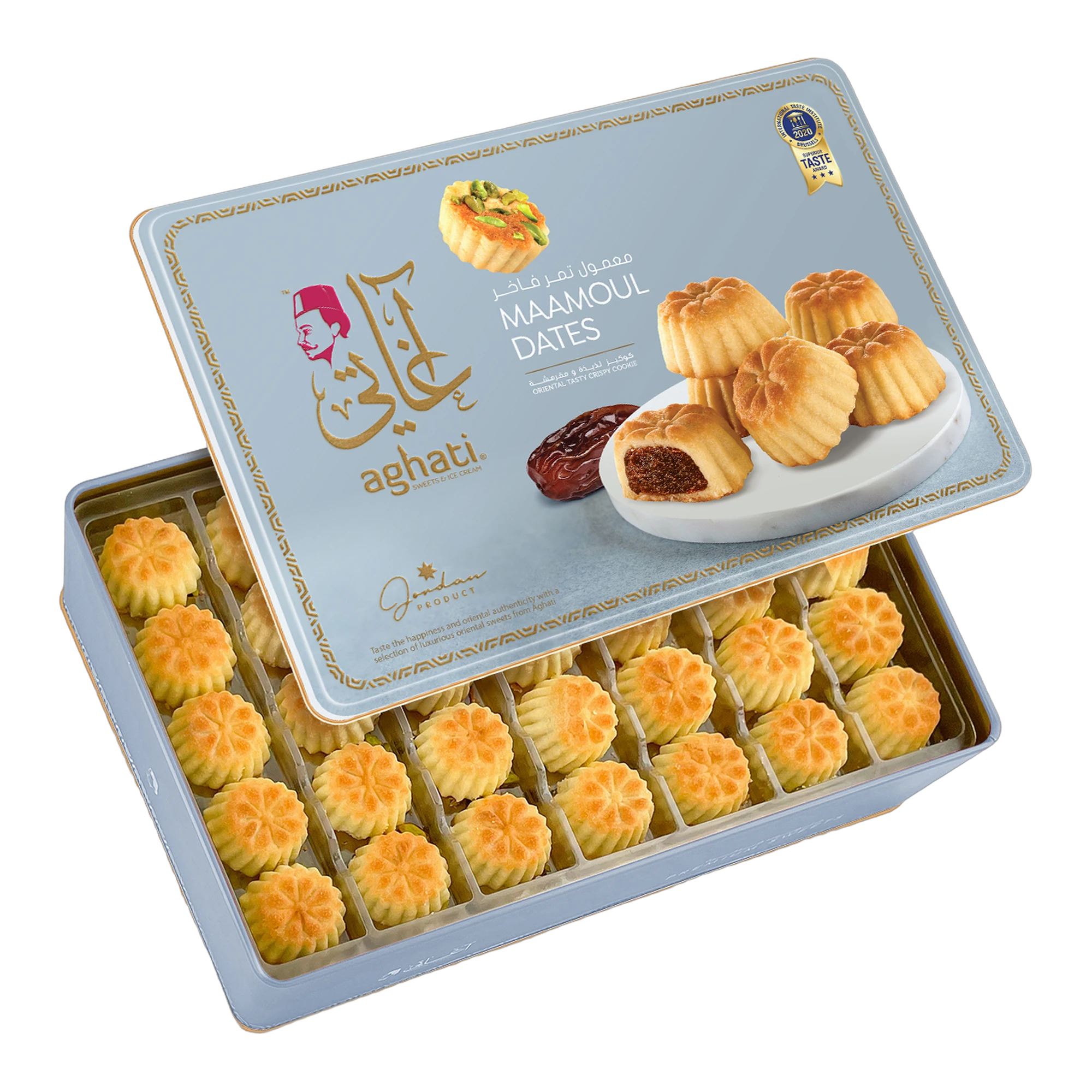 معمول التمر الفاخر من أغاتي - علبة معدنية