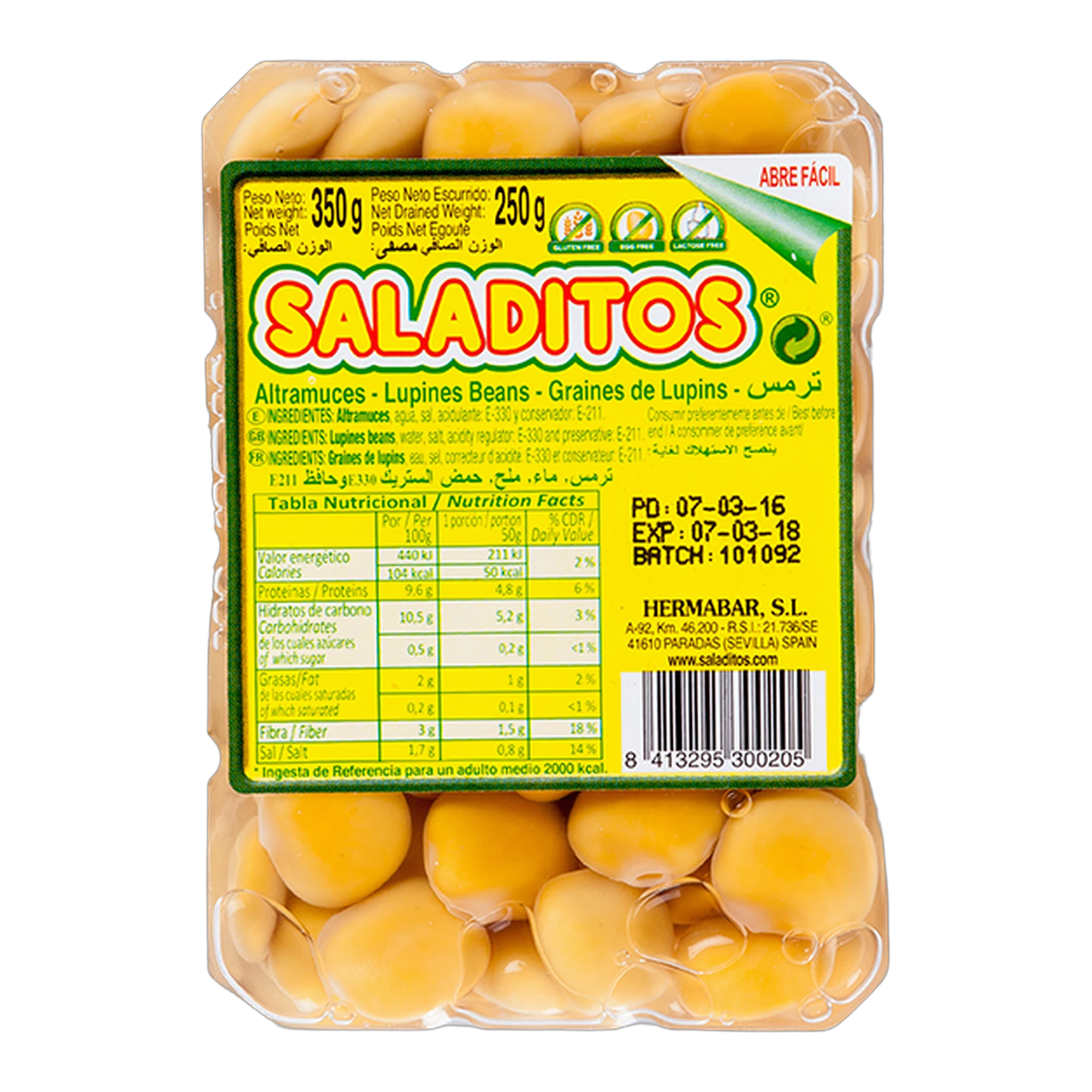 Boabe de lupin la tavă