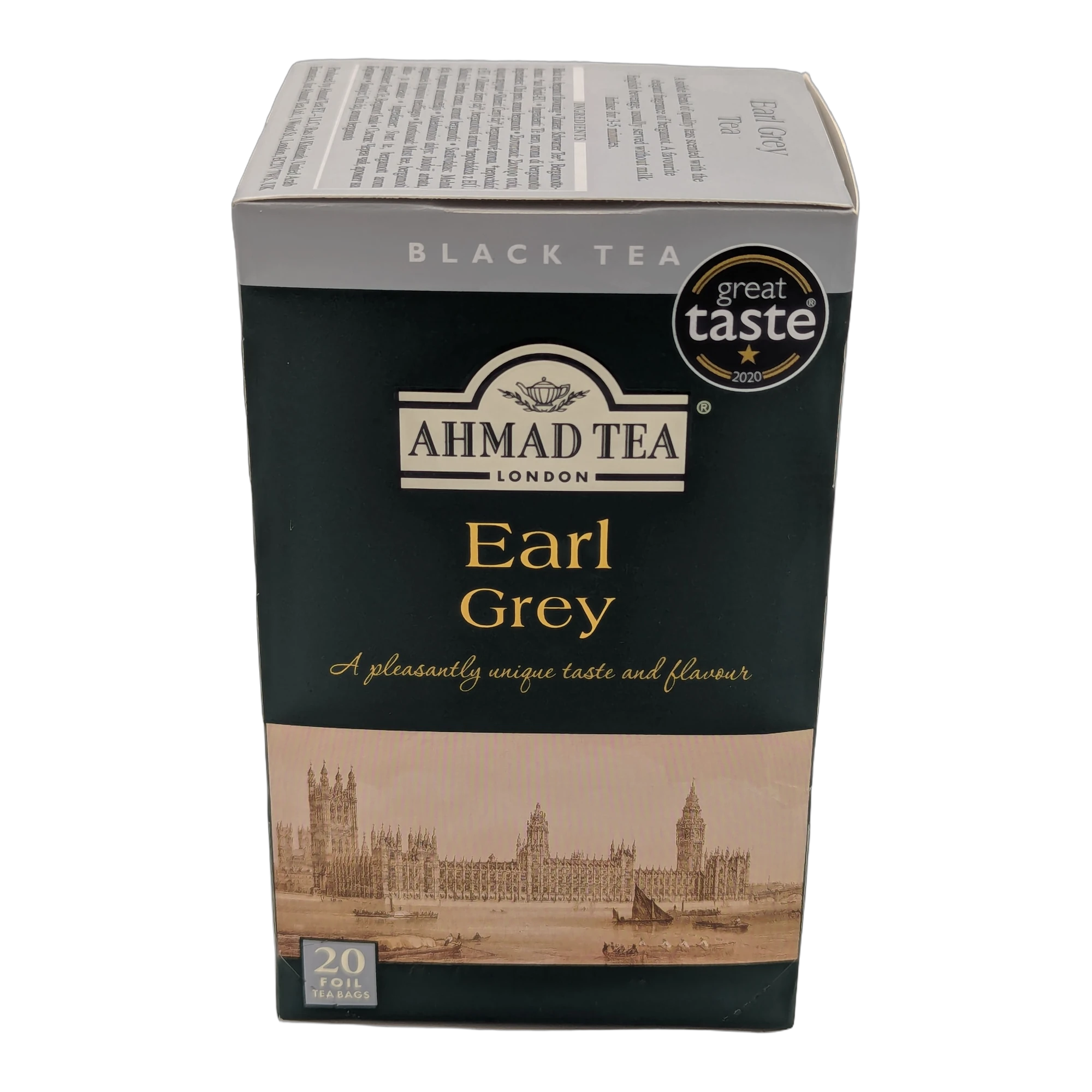 شاي إيرل جراي الأسود بأكياس من أحمد تي