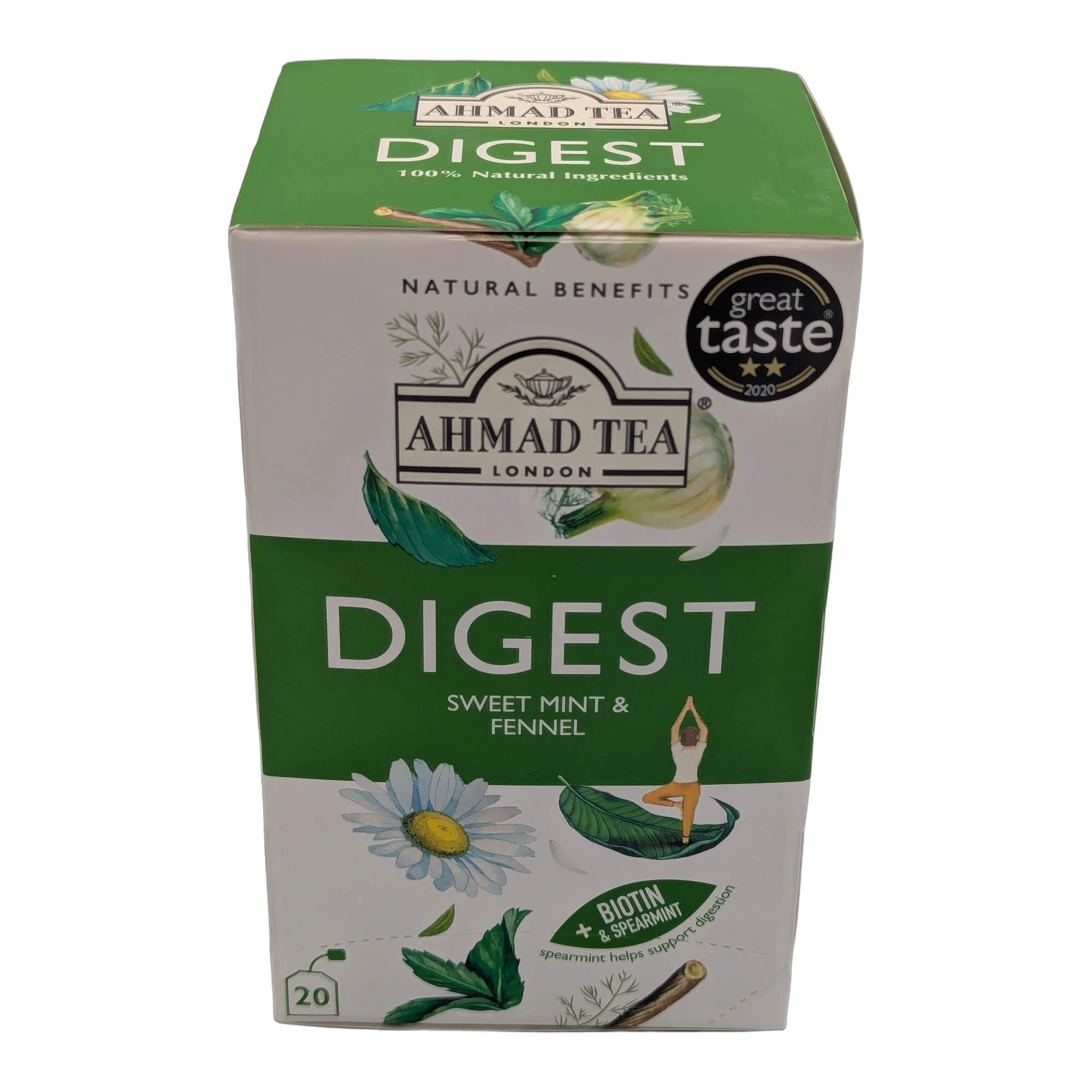 شاي أعشاب للهضم بالنعناع الحلو والشمر