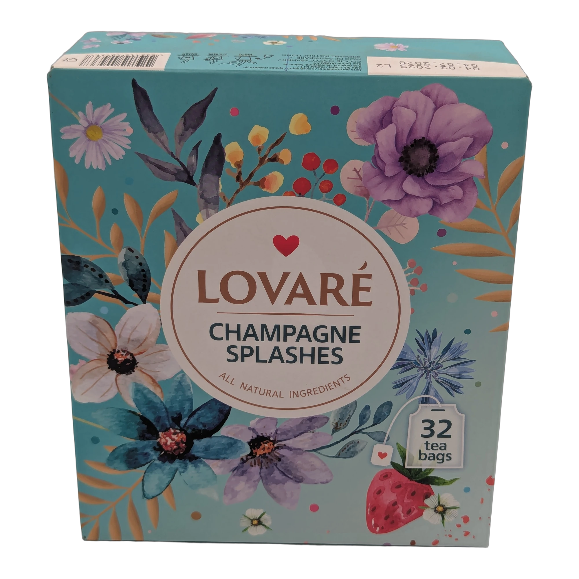 LOVARÉ Champagne Splashes Herbal Tea 32 Sachets
