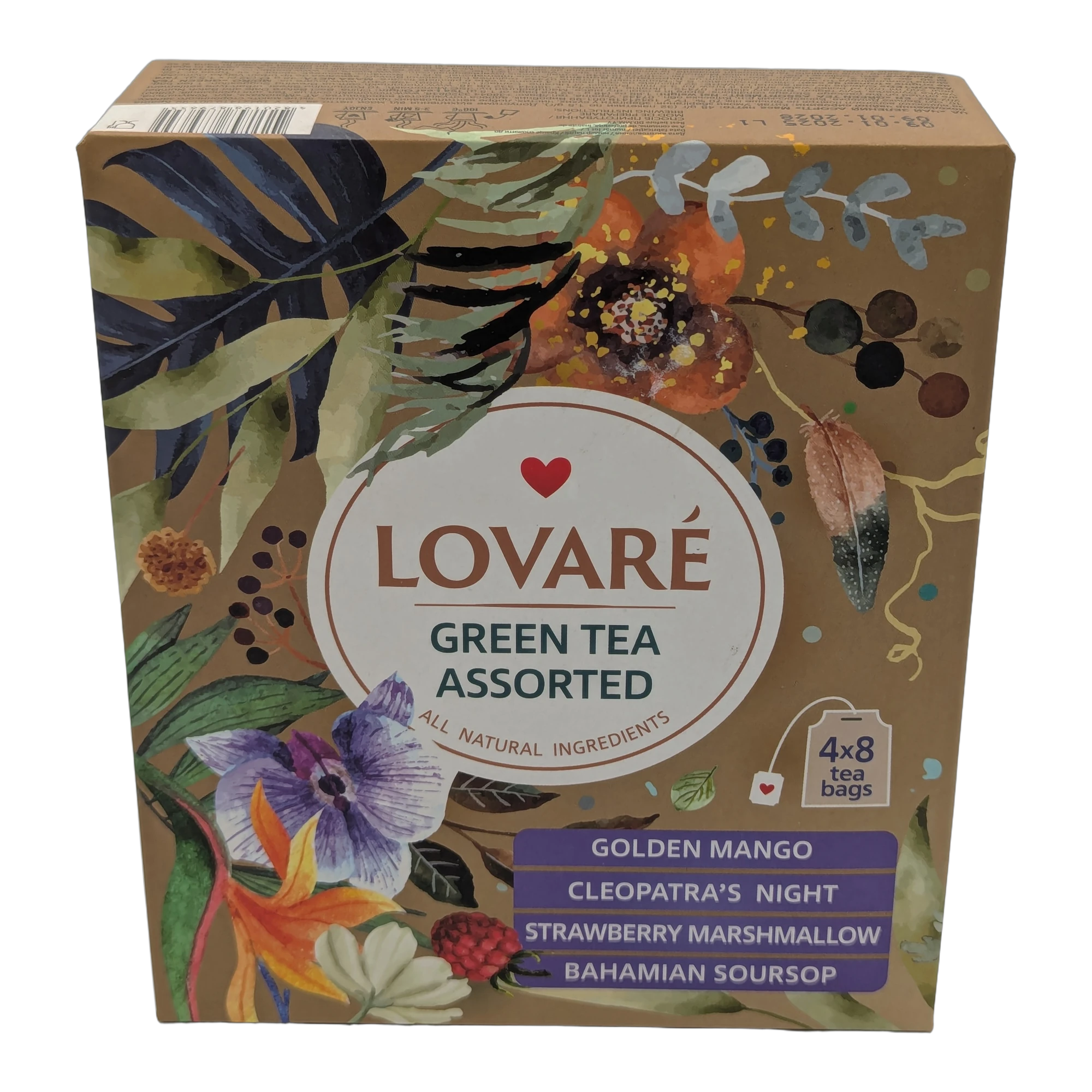 Lovére Assorted Green Tea Bags 32 pcs