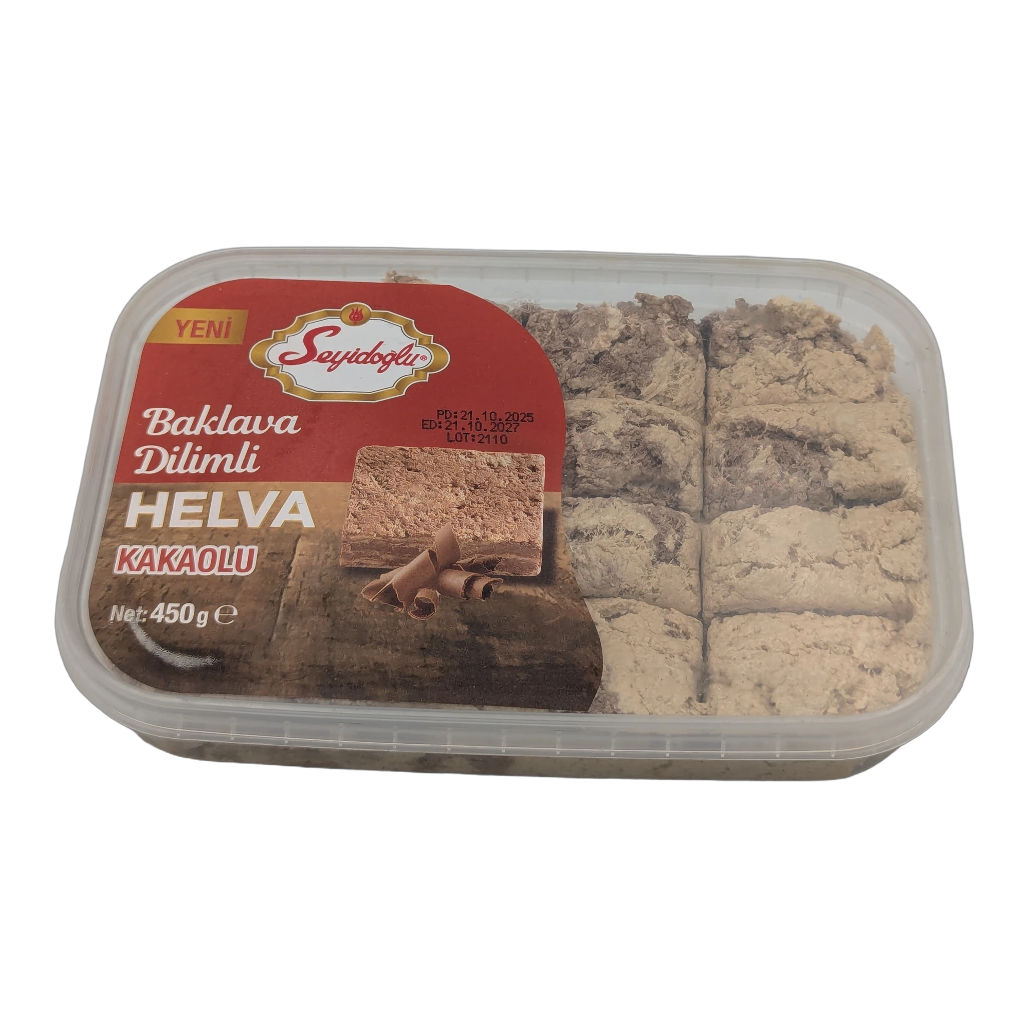 Halva feliată cu baclava și cacao