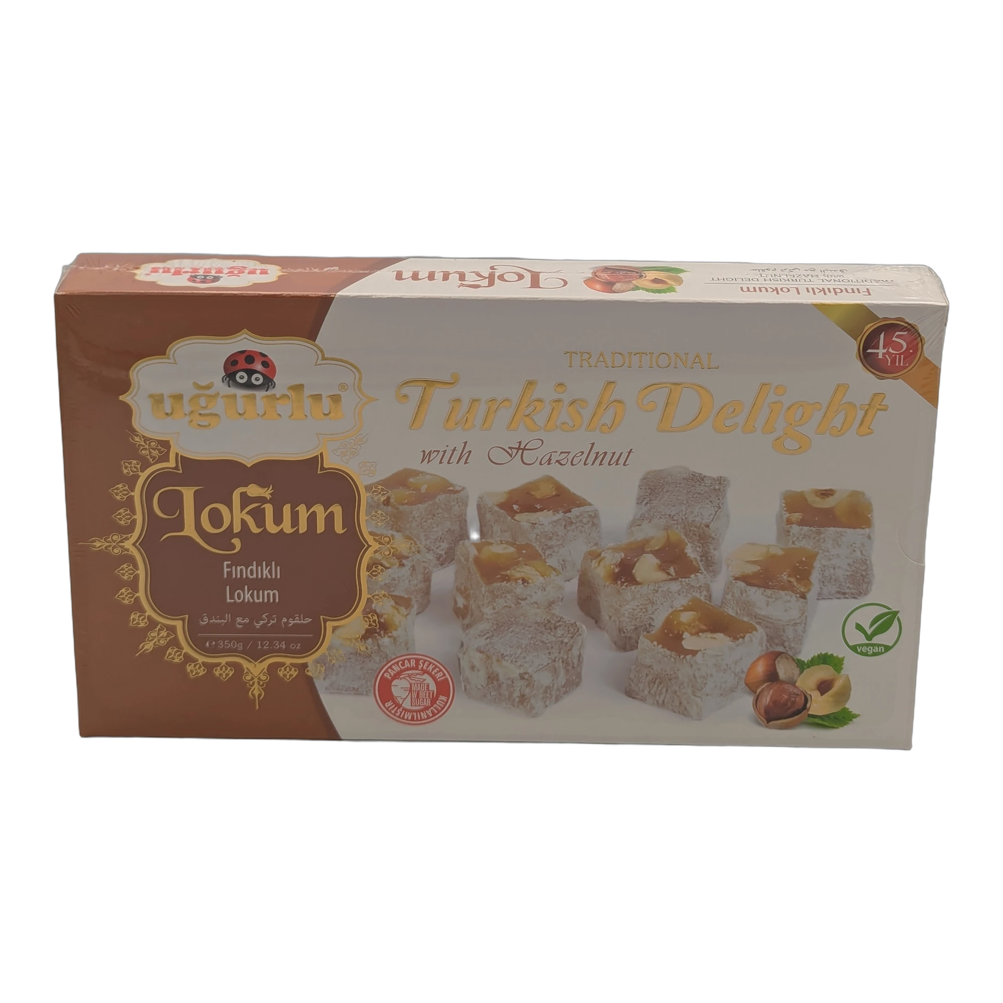 Traditional Turkish Delight with Hazelnut