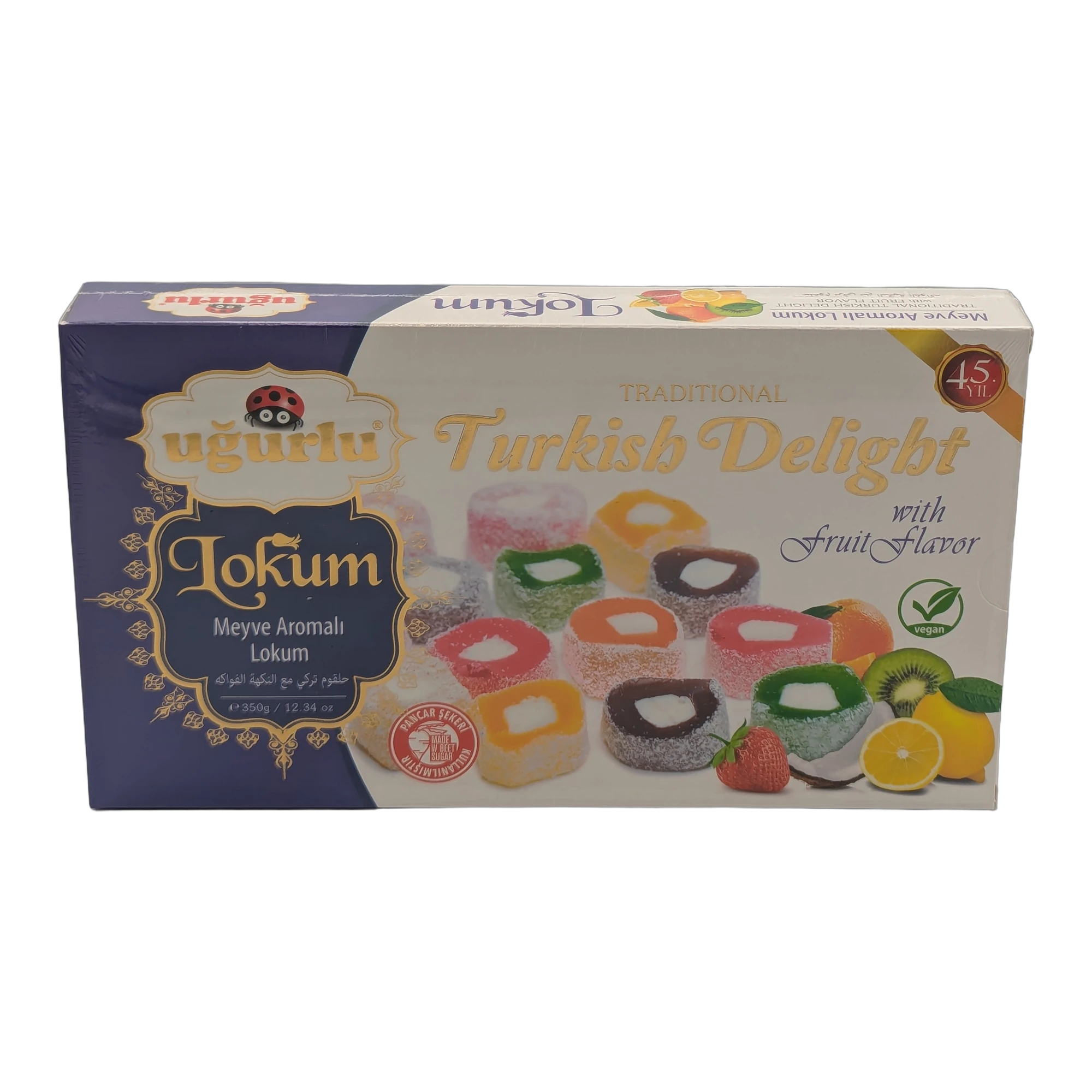Traditional Turkish Delight with Fruit Flavor