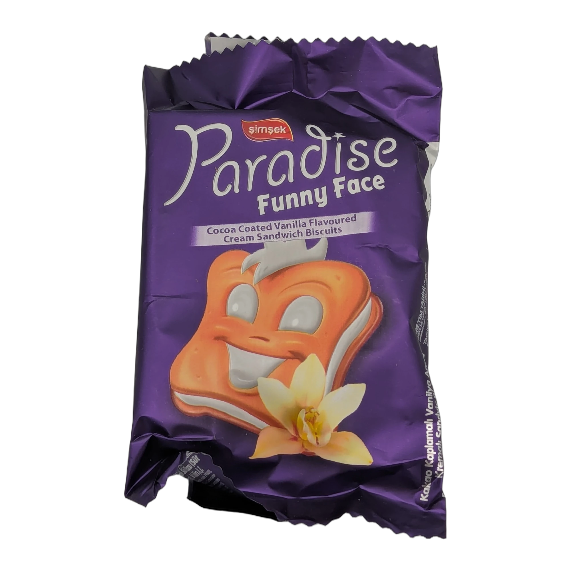 Biscuiți cu cremă de vanilie și cacao Paradise Funny Face