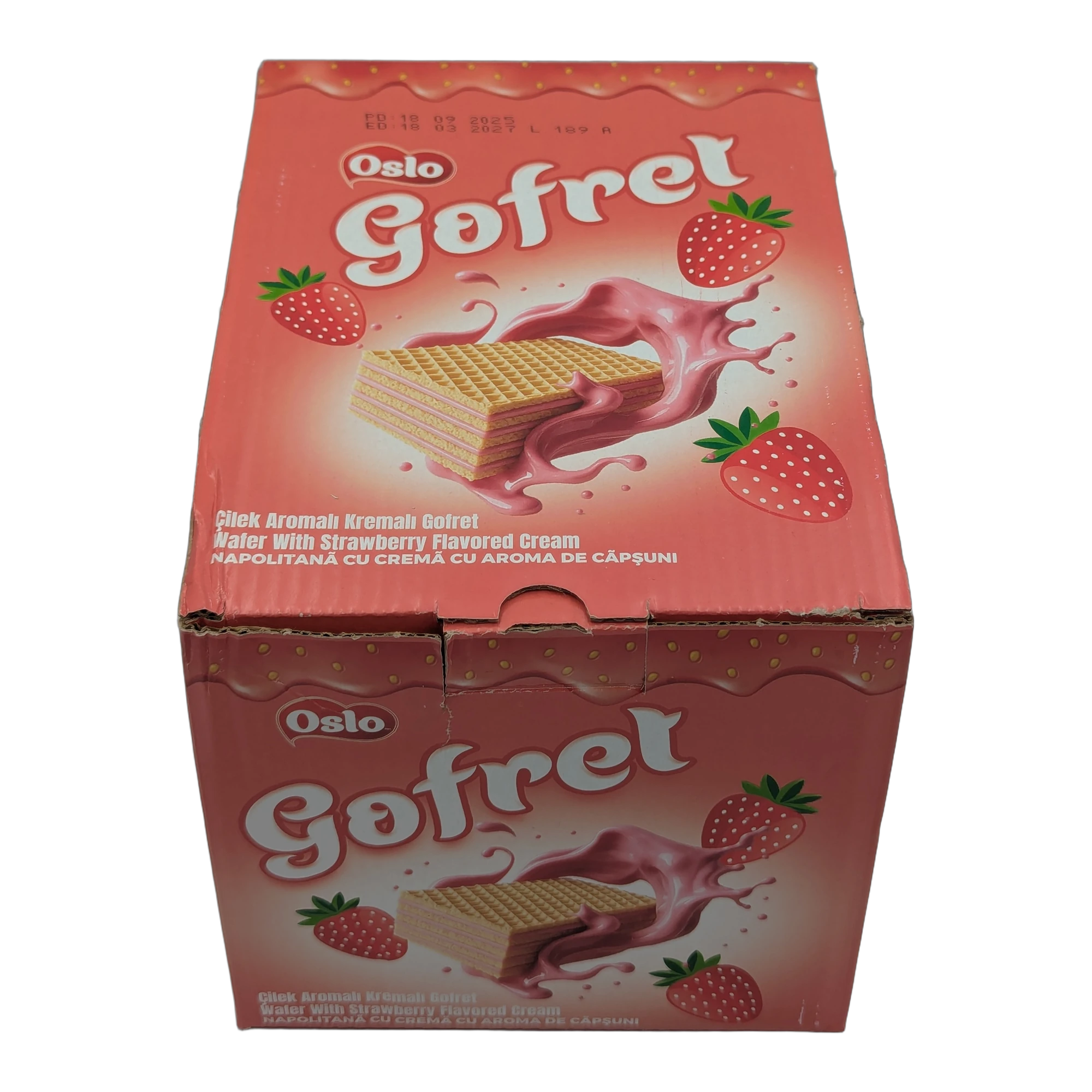 Napolitană cu cremă cu aromă de căpșuni Oslo