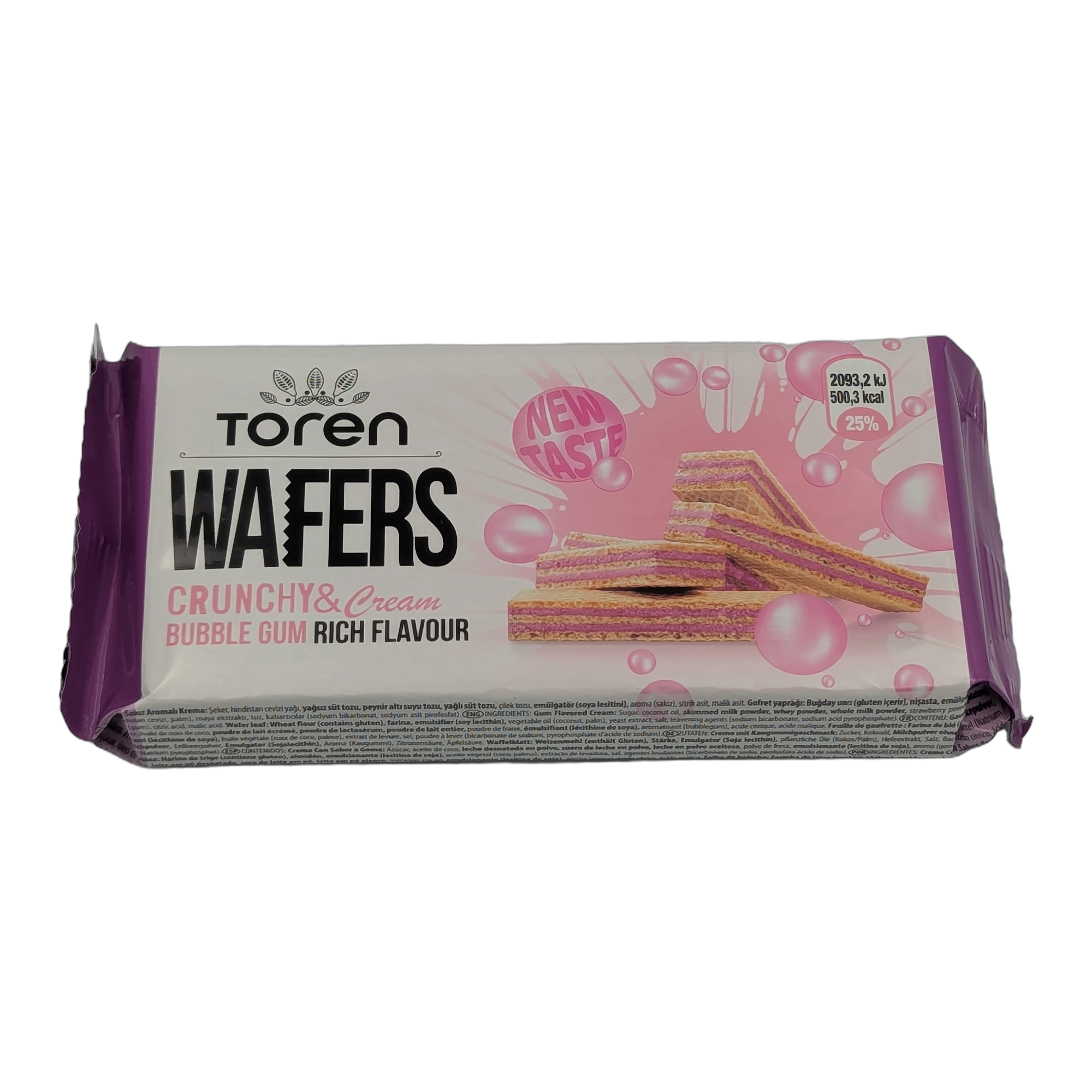 Napolitane crocante cu cremă aromă de gumă de mestecat Toren