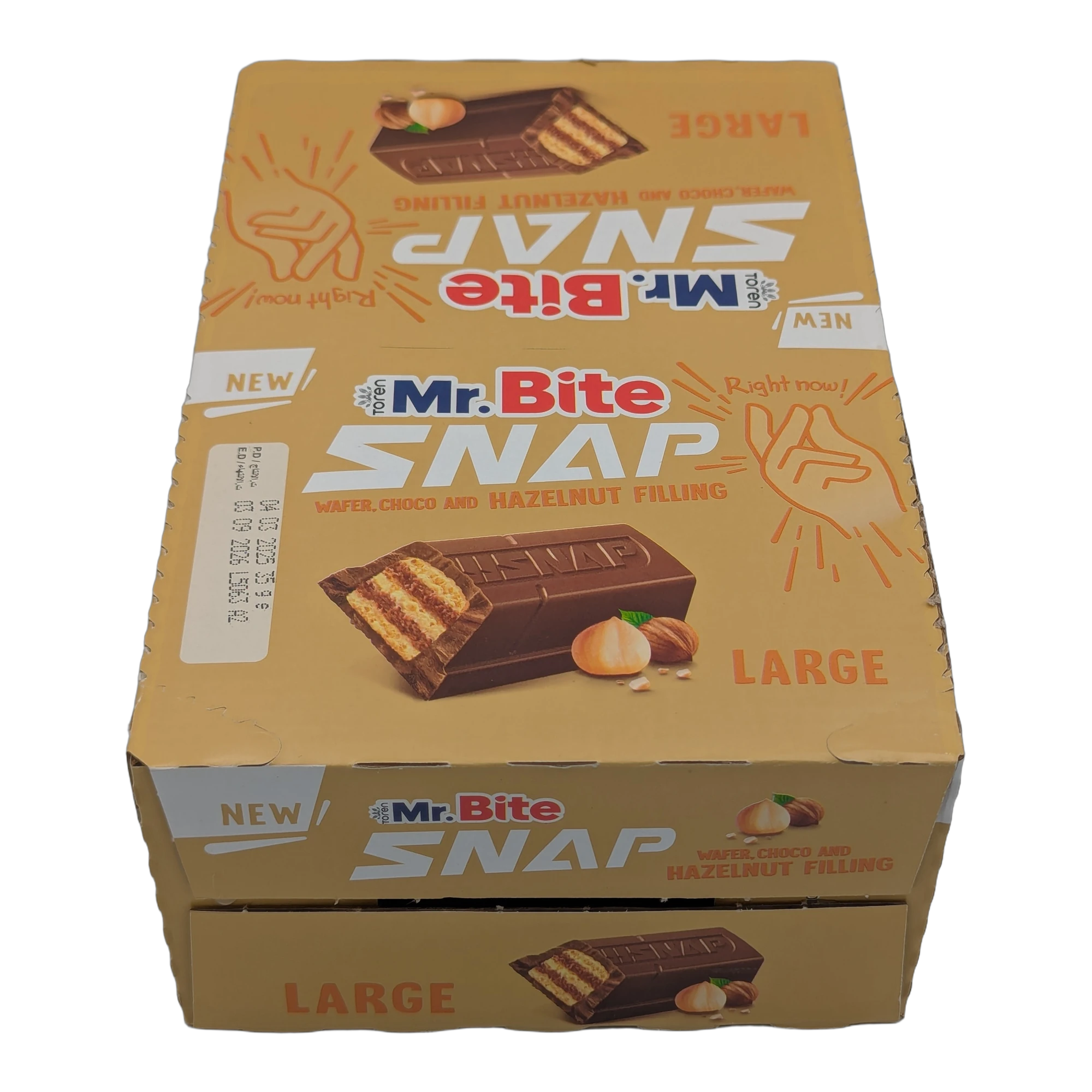 Napolitană SNAP cu umplutură de ciocolată și alune