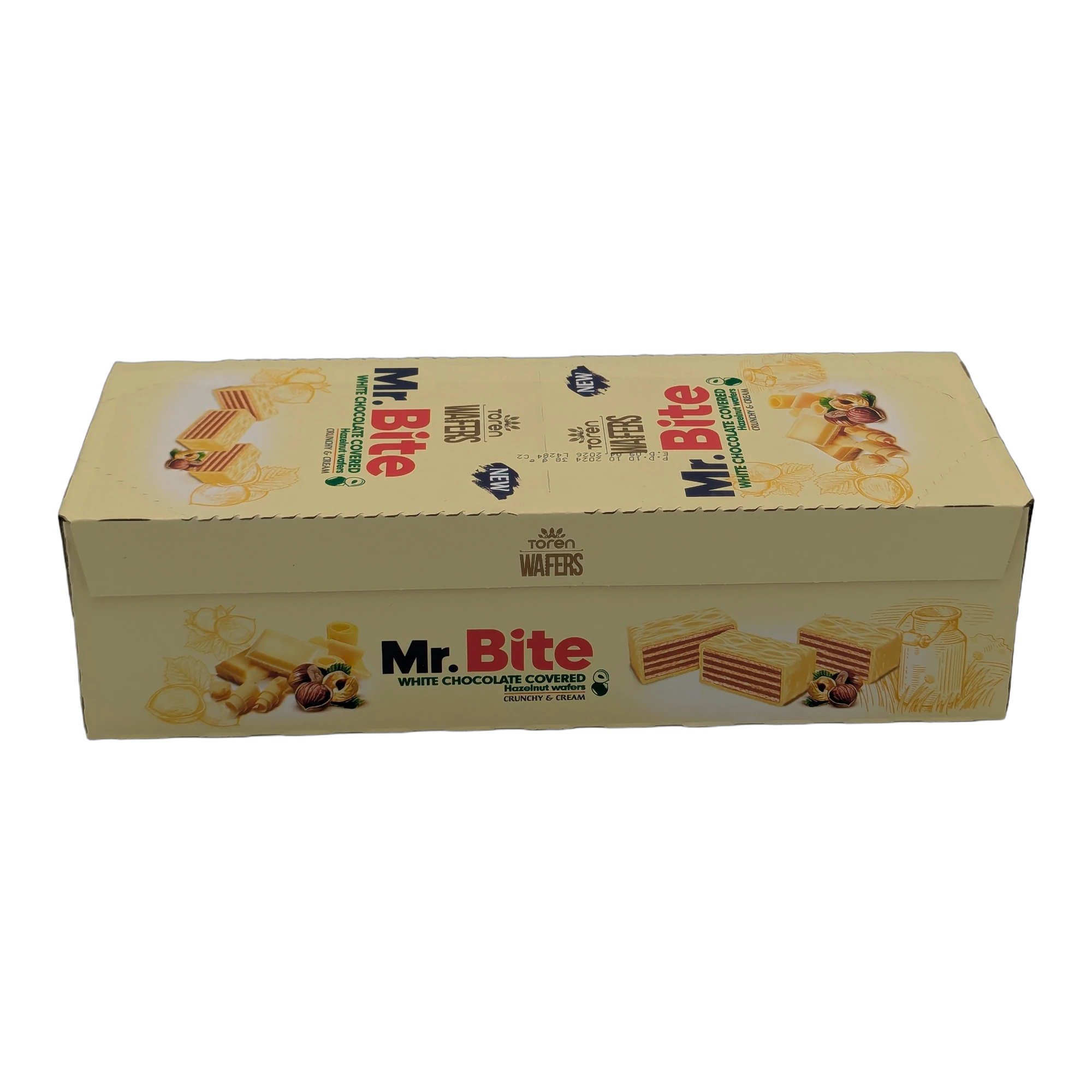 Napolitane Mr. Bite cu cremă de alune și ciocolată albă