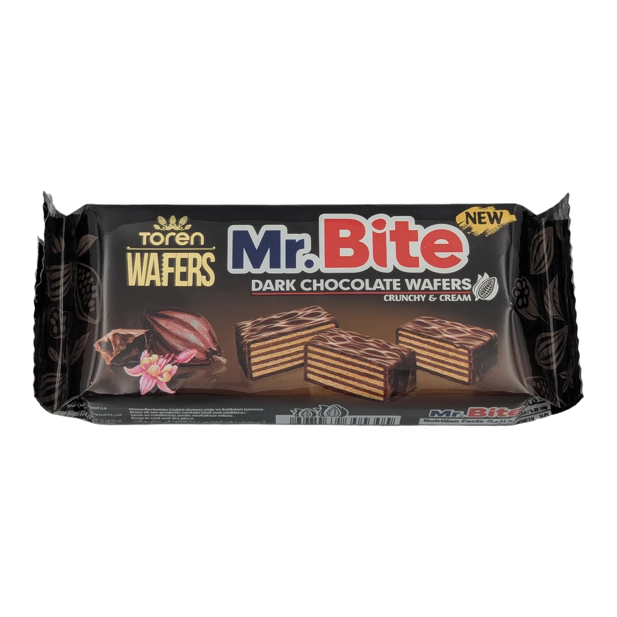 Napolitane Mr. Bite cu ciocolată neagră