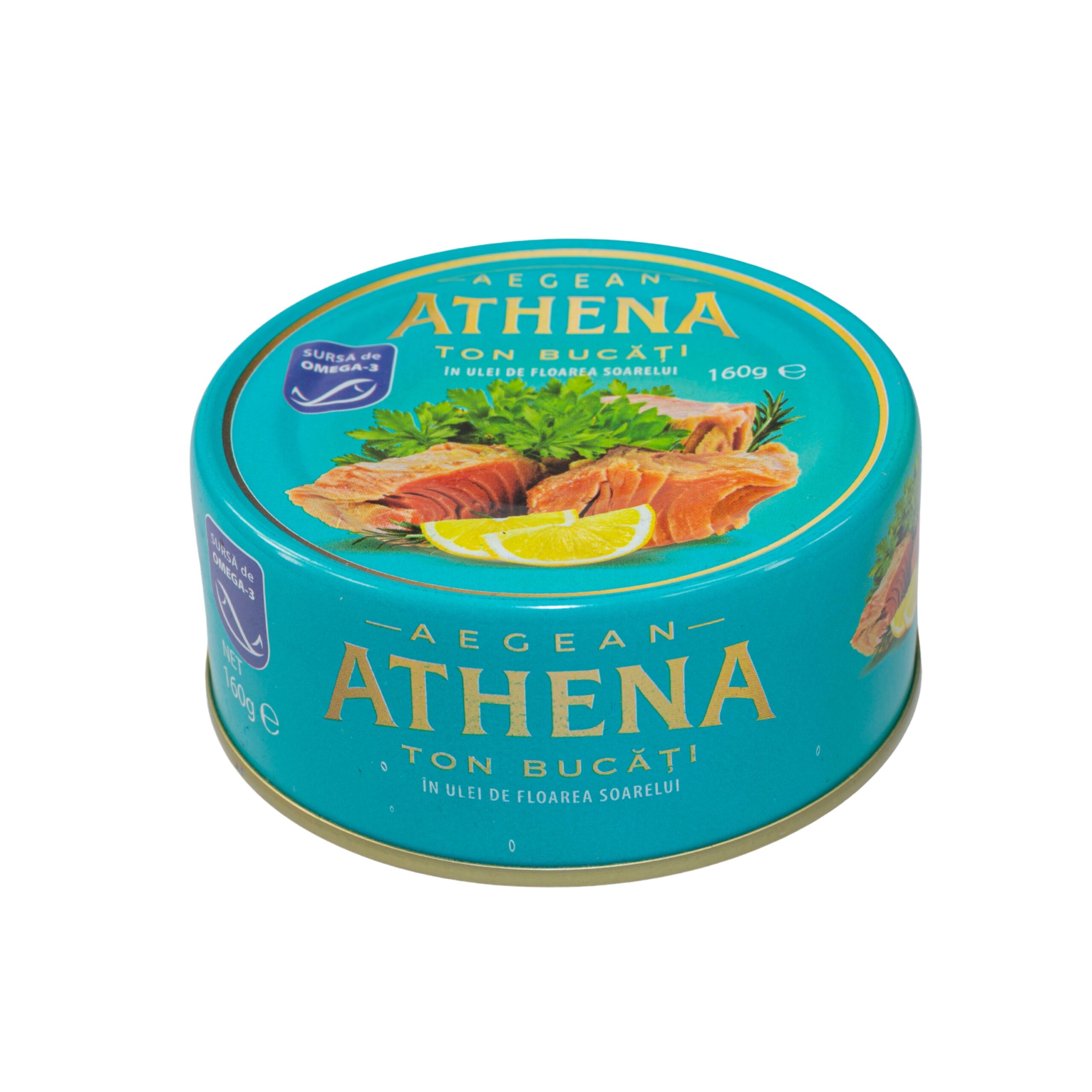 Ton Bucăți în Ulei de Floarea-Soarelui Aegean Athena