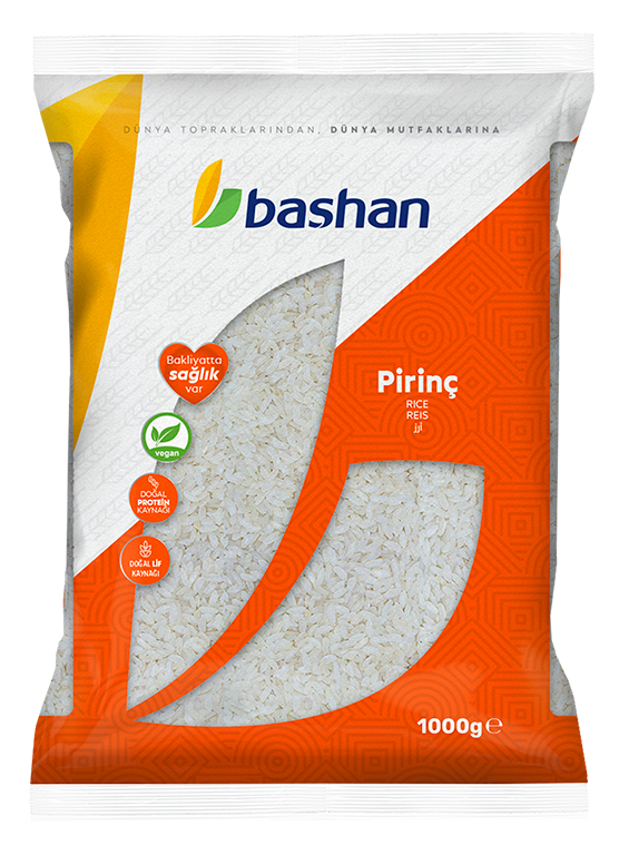 Bashan Round Grain Rice for Pilaf, 1 kg Bag