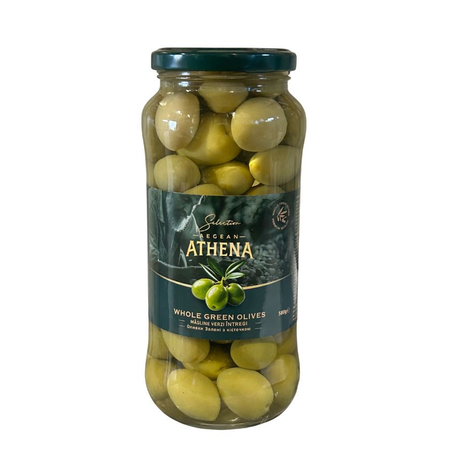 Athena Whole Green Olives Jar 580 ml
