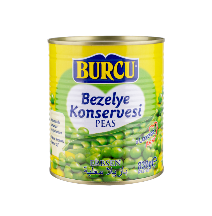Mazăre verde conservată Burcu 830g