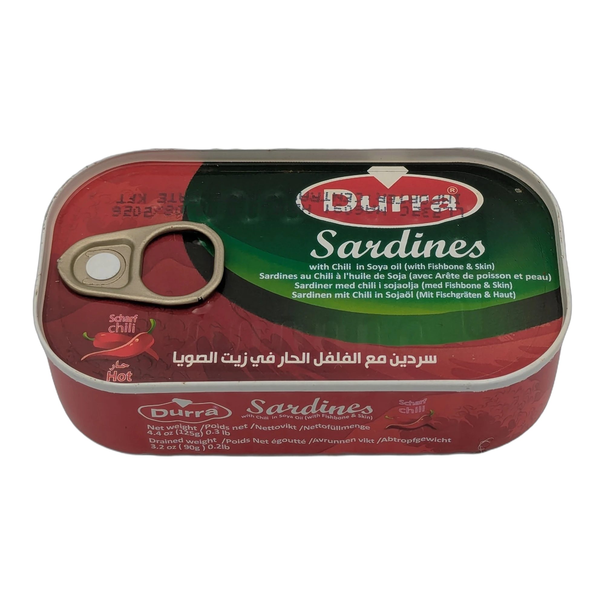 Sardine cu ardei iute în ulei de soia Durra