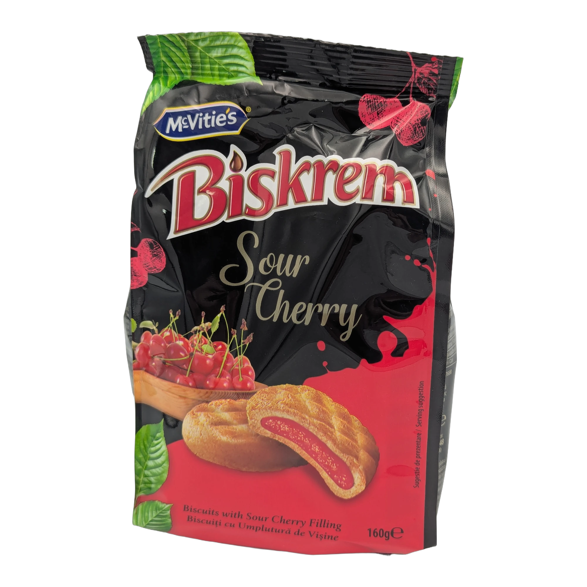 بسكويت مكفيتيز بسكريم بحشوة الكرز الحامض