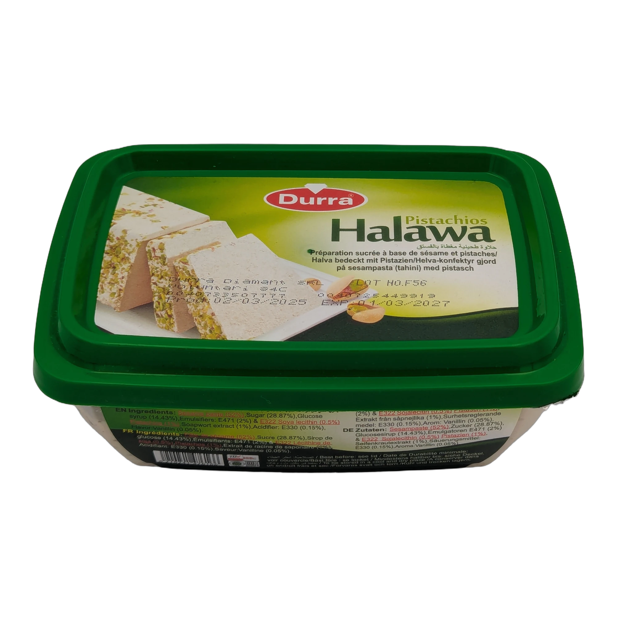 حلاوة طحينية مغطاة بالفستق Durra